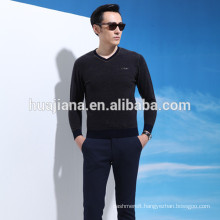 2016 design man's 100% wool sweater V neck